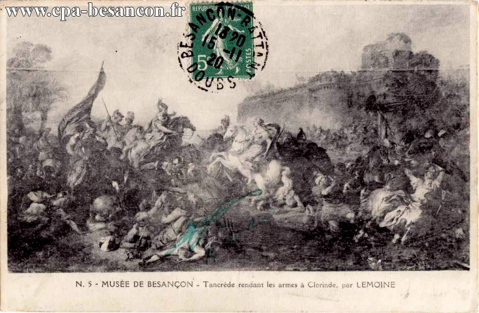 N. 5 - MUSÉE DE BESANÇON - Tancrède rendant les armes à Clorinde, par LEMOINE